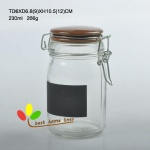 Glass jar with black decal and chalk