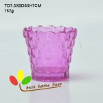 Glass candle holder spray color