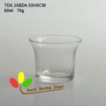 Clear glass candlerholder