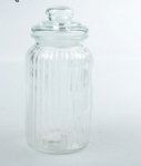 Glass jar with glass lid