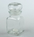 Glass spice jar with glass lid 150ml