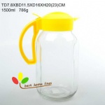 glass water jug with plastic lid 1500ml