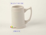 Stoneware  beer mug white color