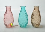 Glass vase with decal