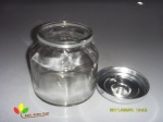 Glass jar with aluminium lid