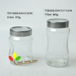 Glass jar with metal lid clear acrylic