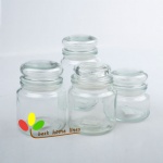 Glass jar with mushroom lid