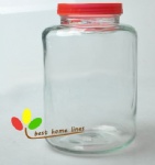 huge glass jar with plastic lid