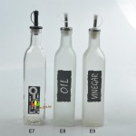 Glass oil bottle and vingar bottle